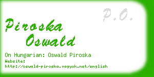 piroska oswald business card